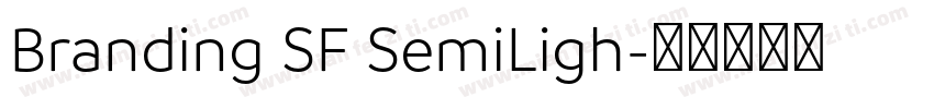 Branding SF SemiLigh字体转换